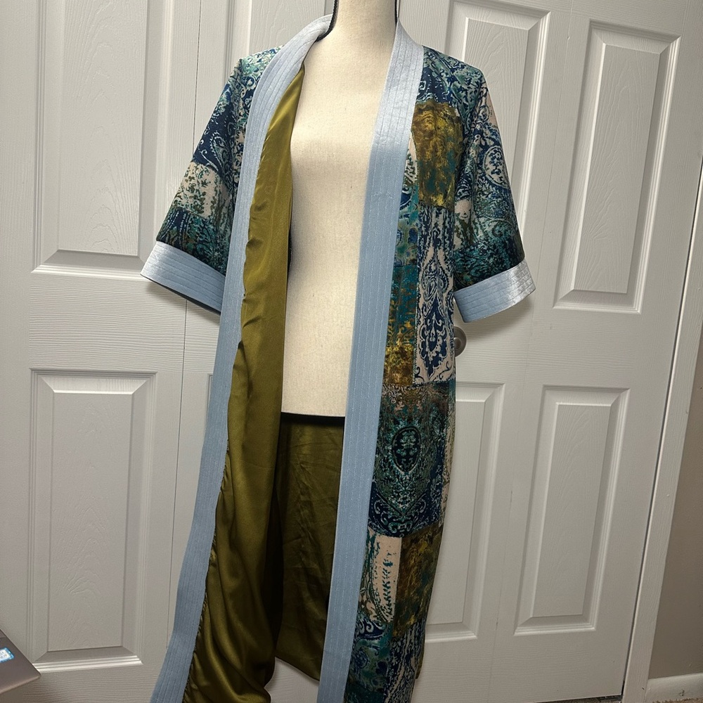 Multicolor Patterned Kimono Robe - image 4